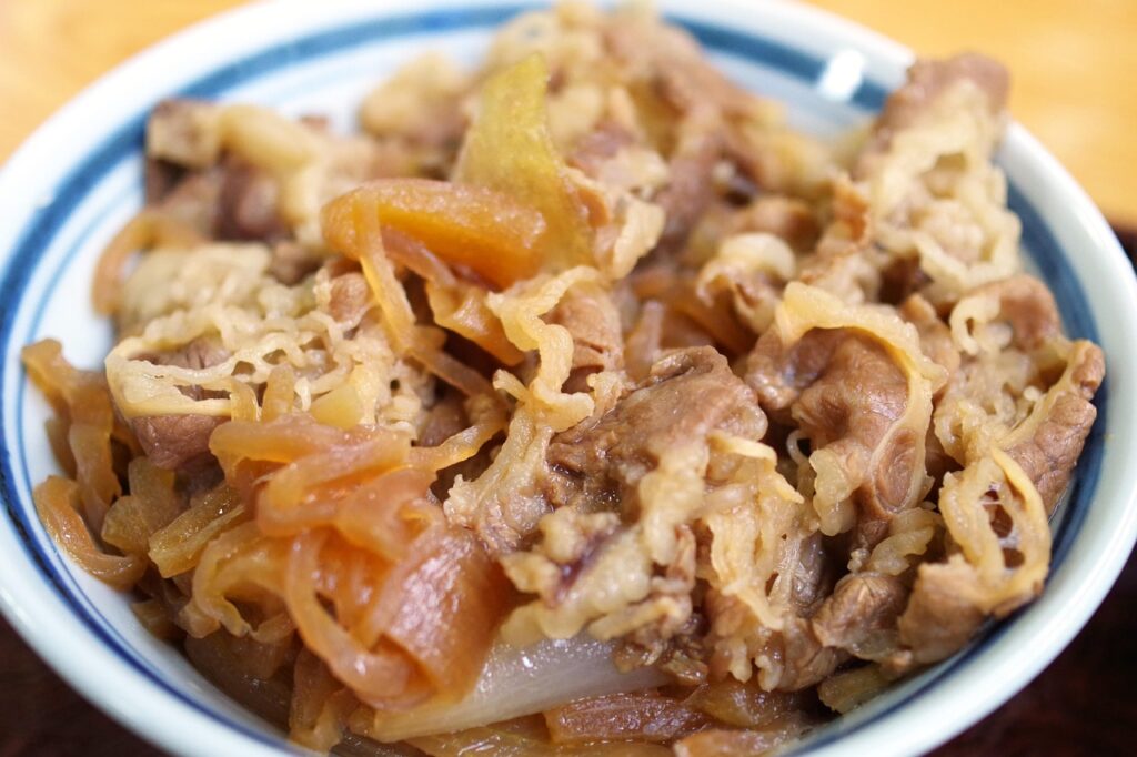 高カロリーな牛丼